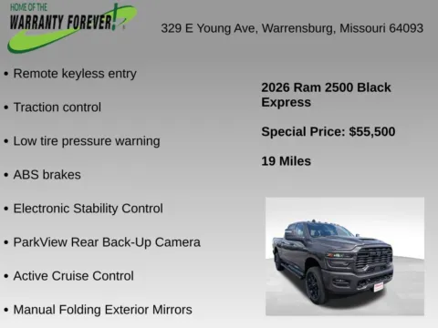 More photos of 2026 Ram 2500 Tradesman at Warrensburg CDJR, MO