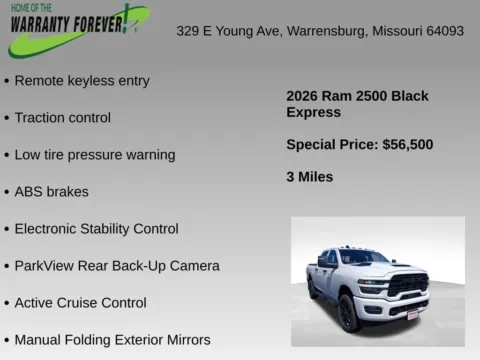 More photos of 2026 Ram 2500 Tradesman at Warrensburg CDJR, MO