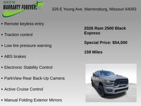 More photos of 2026 Ram 2500 Tradesman at Warrensburg CDJR, MO