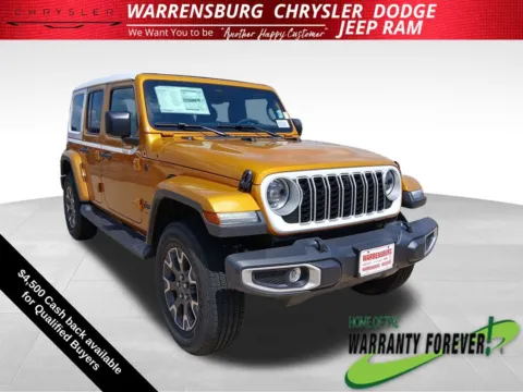 Gold 2026 Jeep Wrangler Sahara for sale in Warrensburg, MO