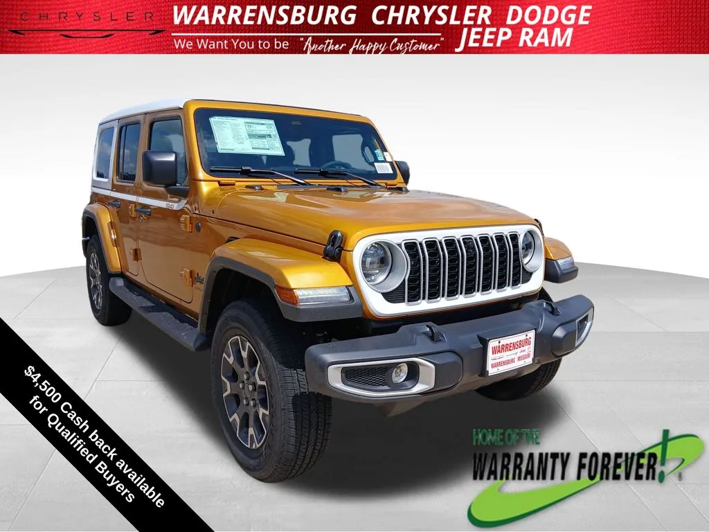 Gold 2026 Jeep Wrangler Sahara for sale in Warrensburg, MO