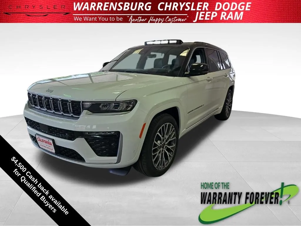White 2026 Jeep Grand Cherokee L Summit for sale in Warrensburg, MO