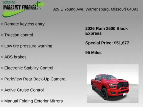 More photos of 2026 Ram 2500 Tradesman at Warrensburg CDJR, MO