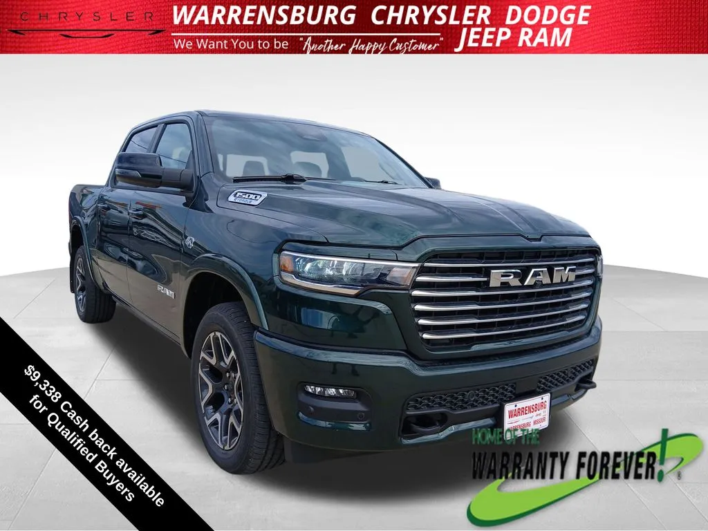 Green 2026 Ram 1500 Laramie for sale in Warrensburg, MO