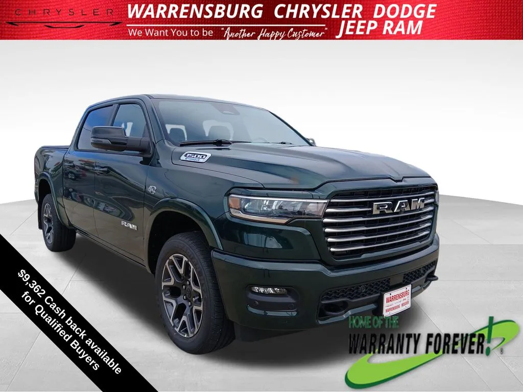 Green 2026 Ram 1500 Laramie for sale in Warrensburg, MO