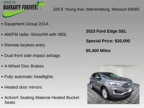 More photos of 2023 Ford Edge SEL at Warrensburg CDJR, MO
