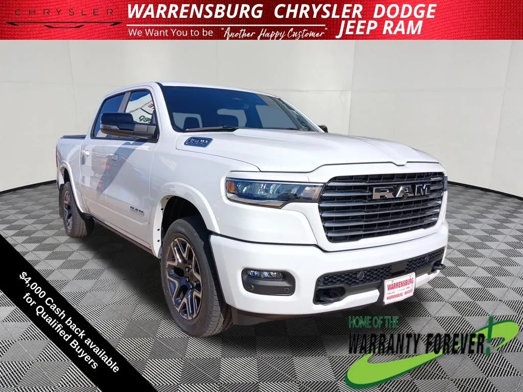 White 2026 Ram 1500 Laramie for sale in Warrensburg, MO