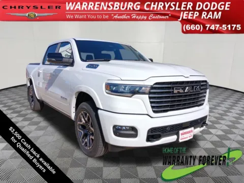 White 2026 Ram 1500 Laramie for sale in Warrensburg, MO