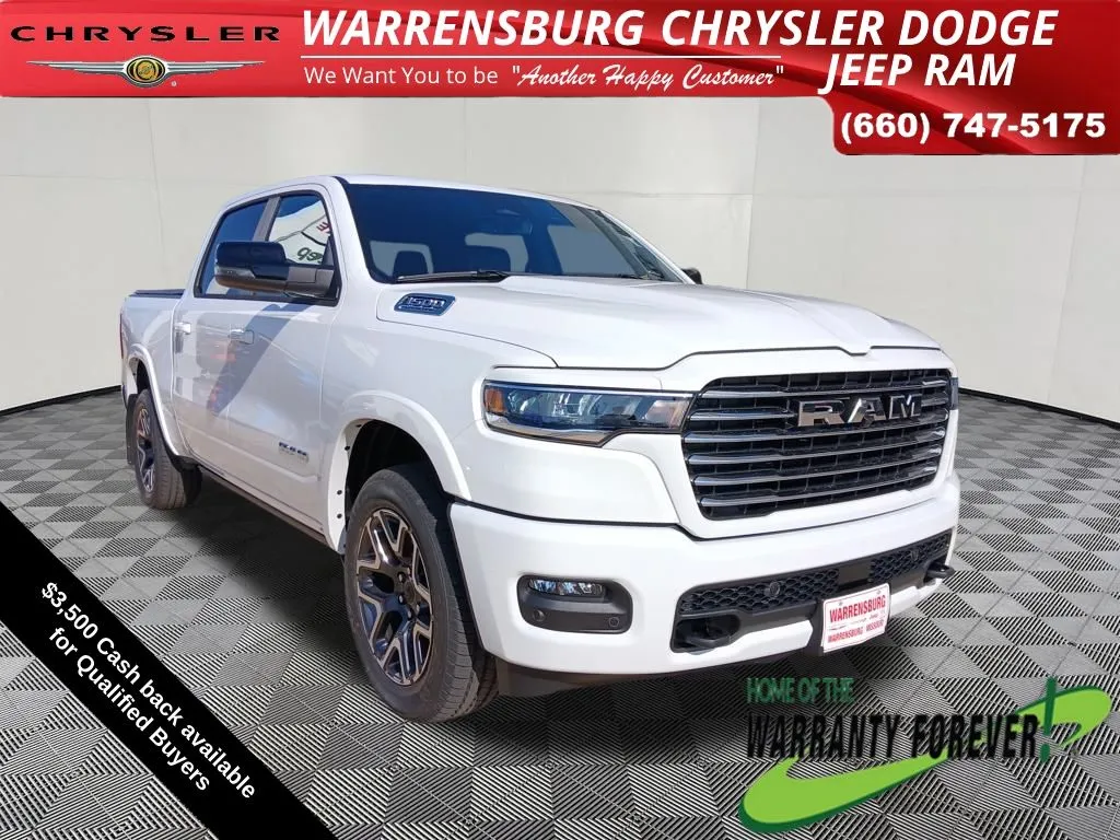 White 2026 Ram 1500 Laramie for sale in Warrensburg, MO