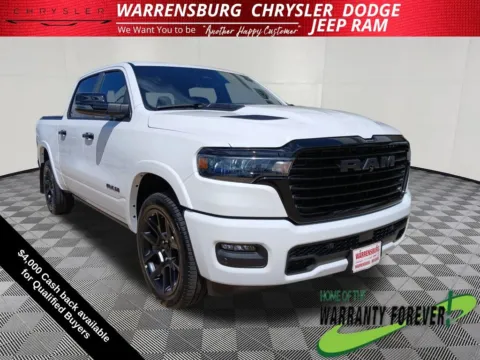 White 2026 Ram 1500 Laramie for sale in Warrensburg, MO
