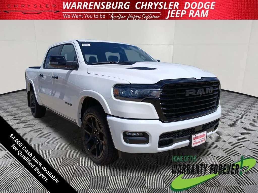 White 2026 Ram 1500 Laramie for sale in Warrensburg, MO