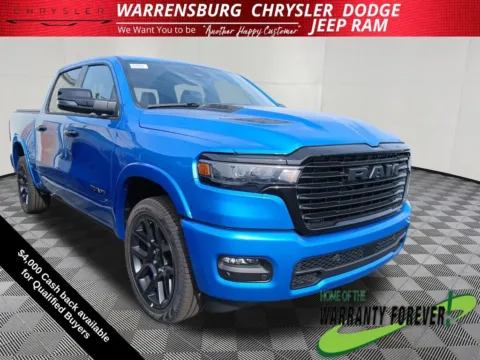 Blue 2026 Ram 1500 Laramie for sale in Warrensburg, MO