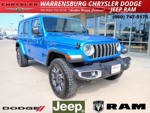 Blue 2025 Jeep Wrangler Sahara for sale in Warrensburg, MO