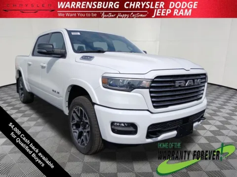 White 2026 Ram 1500 Laramie for sale in Warrensburg, MO