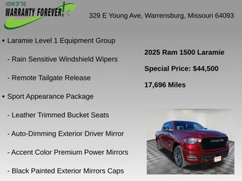 More photos of 2025 Ram 1500 Laramie at Warrensburg CDJR, MO
