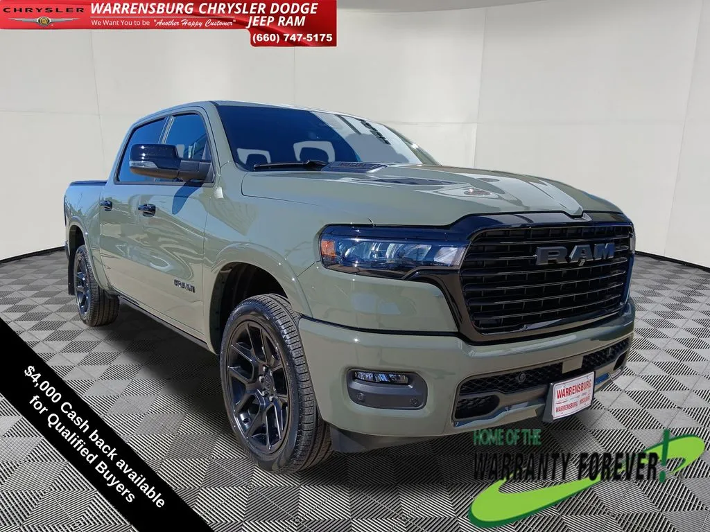 Green 2026 Ram 1500 Laramie for sale in Warrensburg, MO
