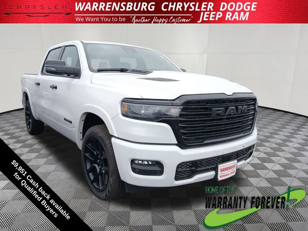 White 2025 Ram 1500 Laramie for sale in Warrensburg, MO