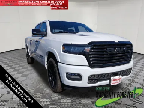 White 2025 Ram 1500 Laramie for sale in Warrensburg, MO