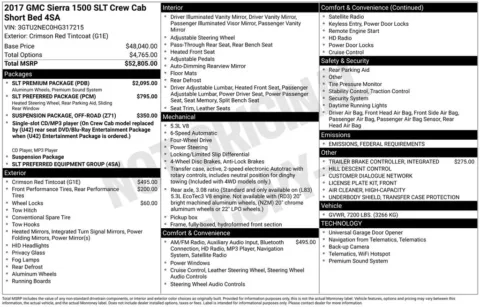 Red 2017 GMC Sierra 1500 SLT for sale in Warrensburg, MO
