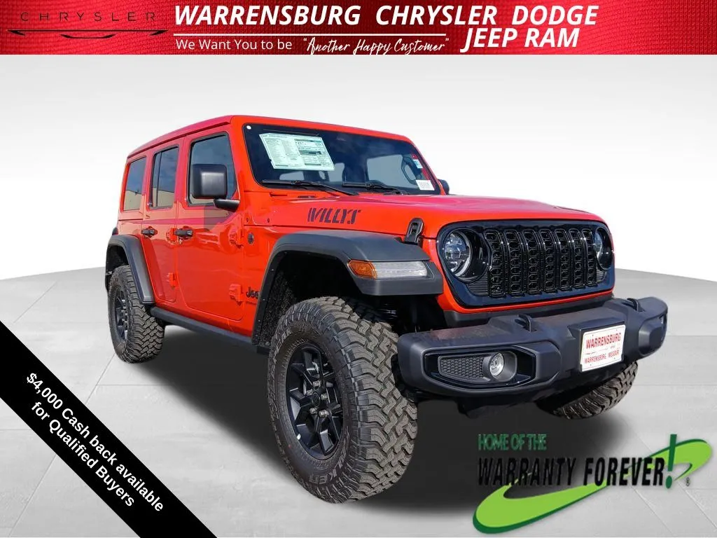 Red 2026 Jeep Wrangler Willys for sale in Warrensburg, MO