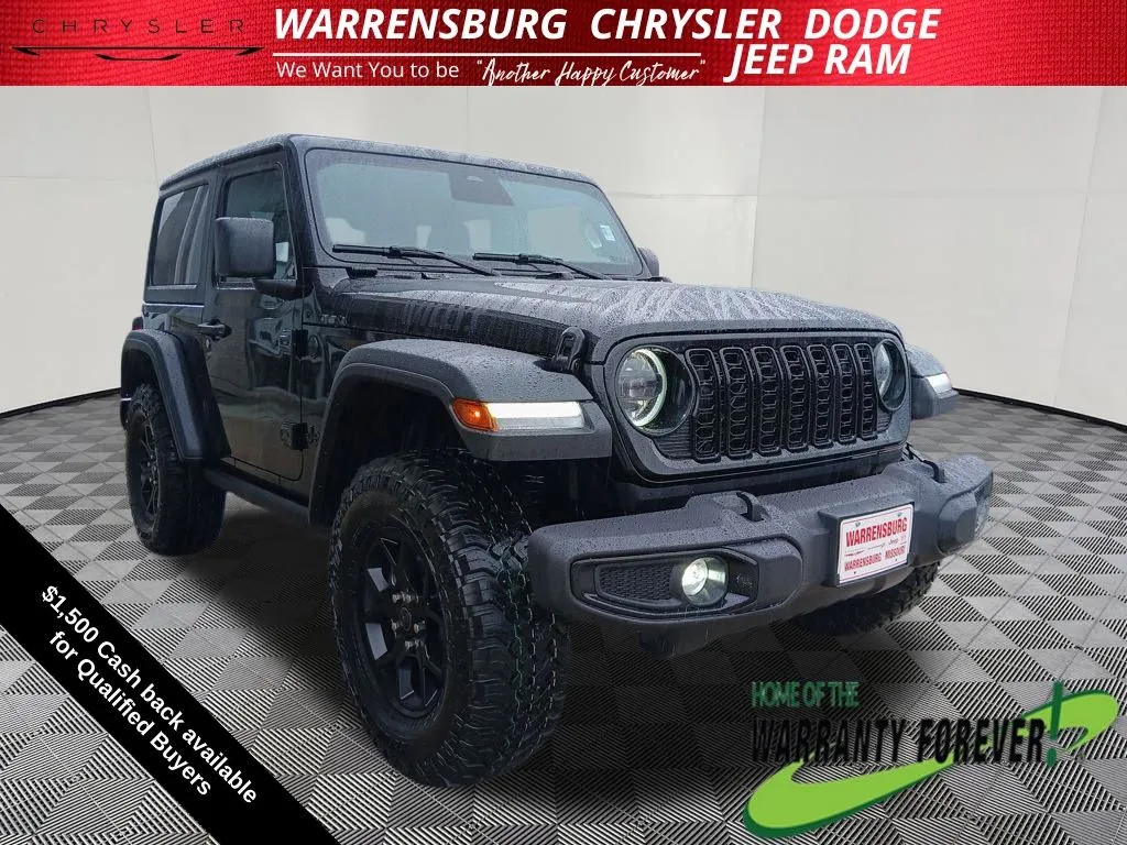 Black 2026 Jeep Wrangler Willys for sale in Warrensburg, MO