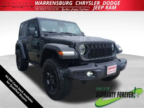 Black 2026 Jeep Wrangler Willys for sale in Warrensburg, MO