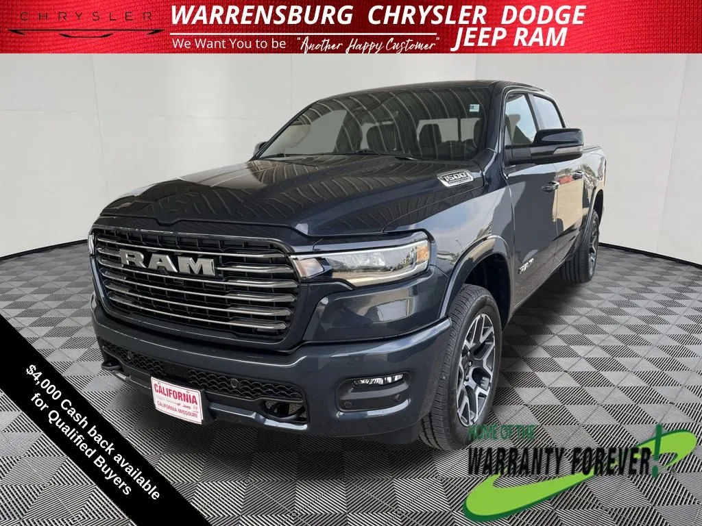 Blue 2026 Ram 1500 Laramie for sale in Warrensburg, MO