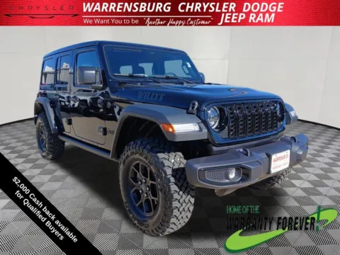 Black 2026 Jeep Wrangler Willys for sale in Warrensburg, MO