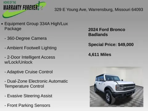 More photos of 2024 Ford Bronco Badlands at Warrensburg CDJR, MO