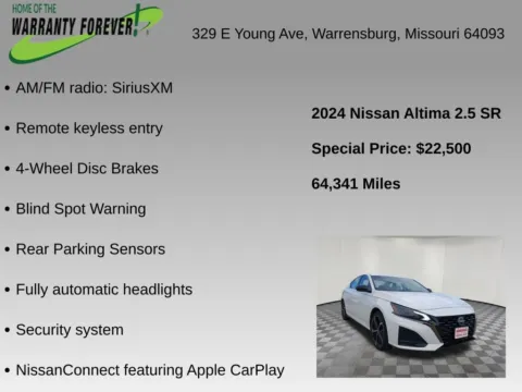 More photos of 2024 Nissan Altima 2.5 SR at Warrensburg CDJR, MO