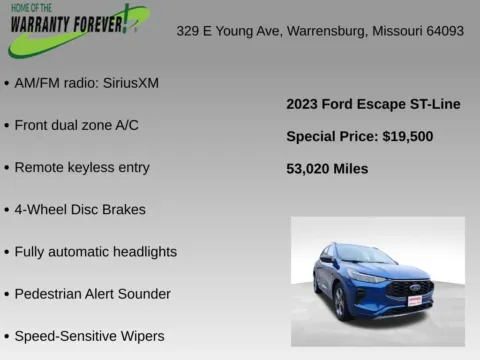 More photos of 2023 Ford Escape ST-Line at Warrensburg CDJR, MO
