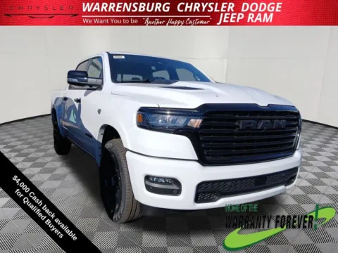White 2026 Ram 1500 Laramie for sale in Warrensburg, MO