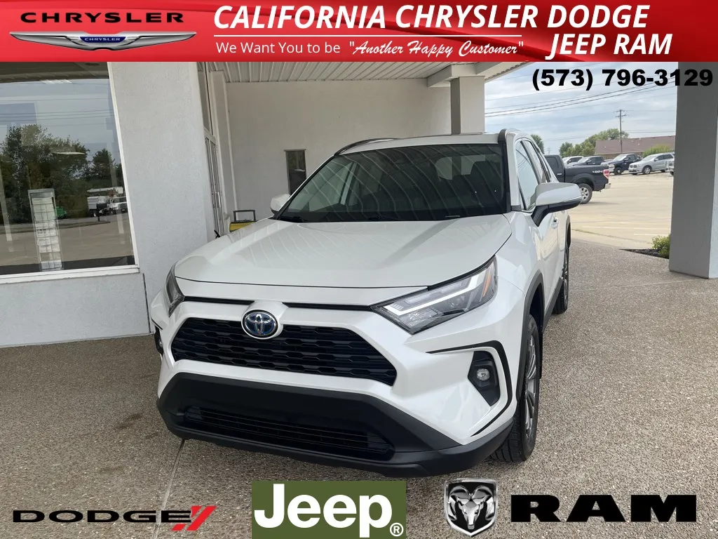White 2023 Toyota RAV4 Hybrid XLE Premium for sale in California, MO