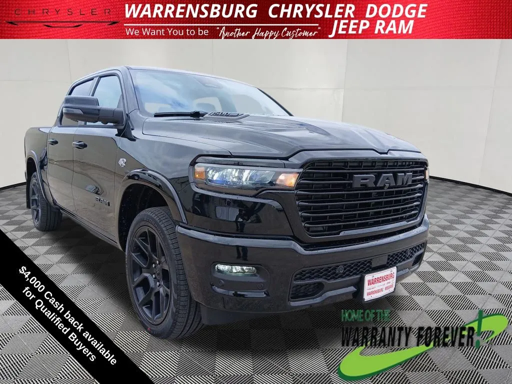 Black 2026 Ram 1500 Laramie for sale in Warrensburg, MO