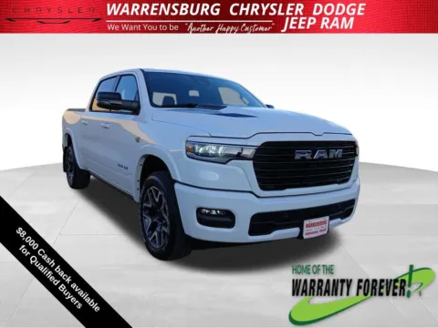 White 2026 Ram 1500 Laramie for sale in Warrensburg, MO