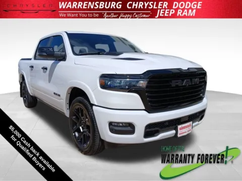 White 2026 Ram 1500 Laramie for sale in Warrensburg, MO