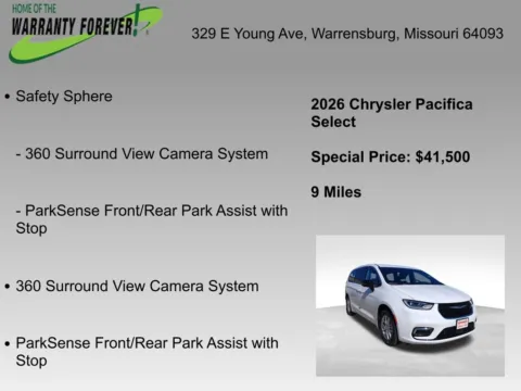 More photos of 2026 Chrysler Pacifica Select at Warrensburg CDJR, MO