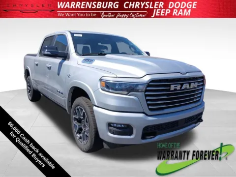 Silver 2026 Ram 1500 Laramie for sale in Warrensburg, MO
