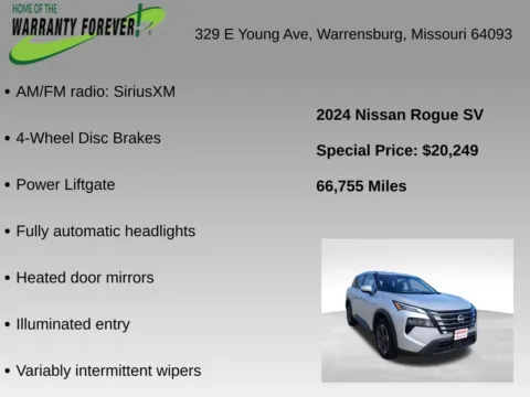 More photos of 2024 Nissan Rogue SV at Warrensburg CDJR, MO