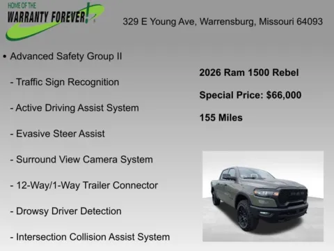 More photos of 2026 Ram 1500 Rebel at Warrensburg CDJR, MO