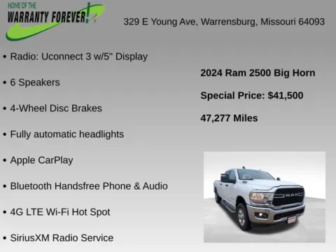 More photos of 2024 Ram 2500 Big Horn at Warrensburg CDJR, MO