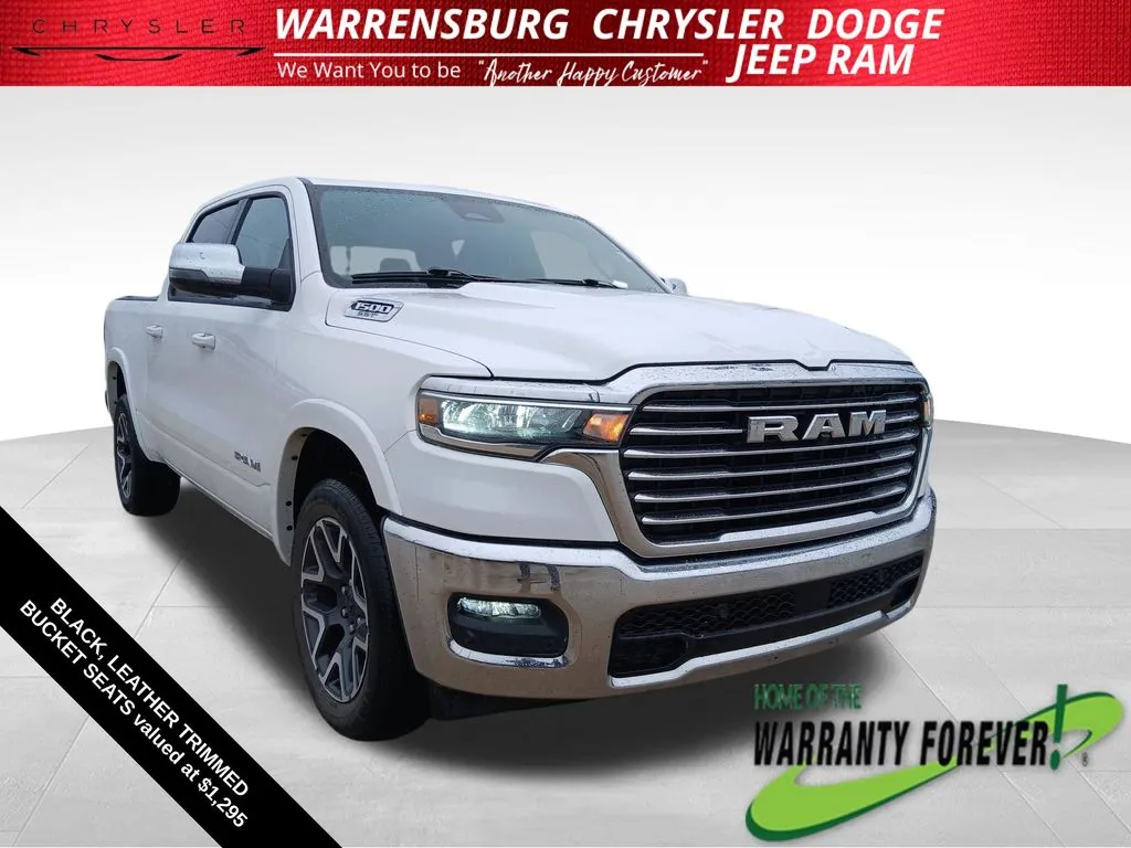 White 2025 Ram 1500 Laramie for sale in Warrensburg, MO