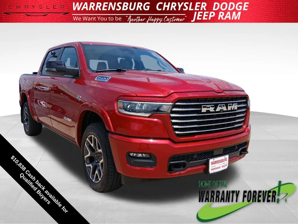 Red 2026 Ram 1500 Laramie for sale in Warrensburg, MO