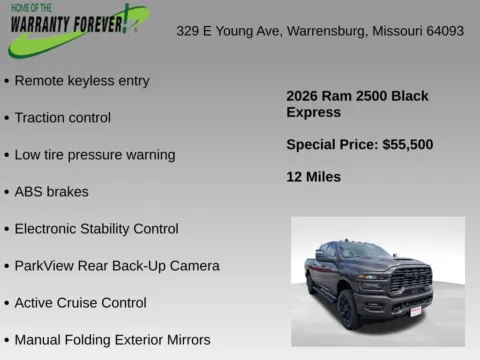 More photos of 2026 Ram 2500 Tradesman at Warrensburg CDJR, MO