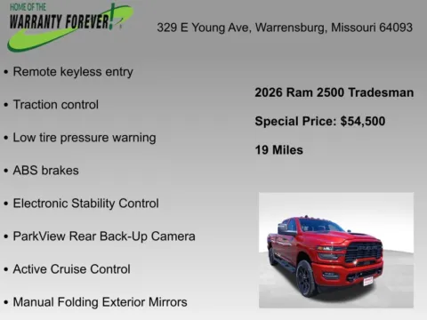 More photos of 2026 Ram 2500 Tradesman at Warrensburg CDJR, MO