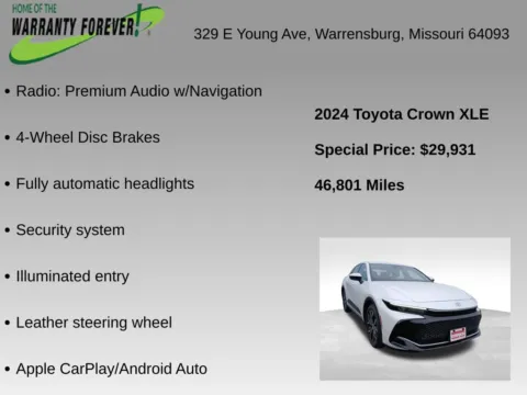 More photos of 2024 Toyota Crown XLE at Warrensburg CDJR, MO