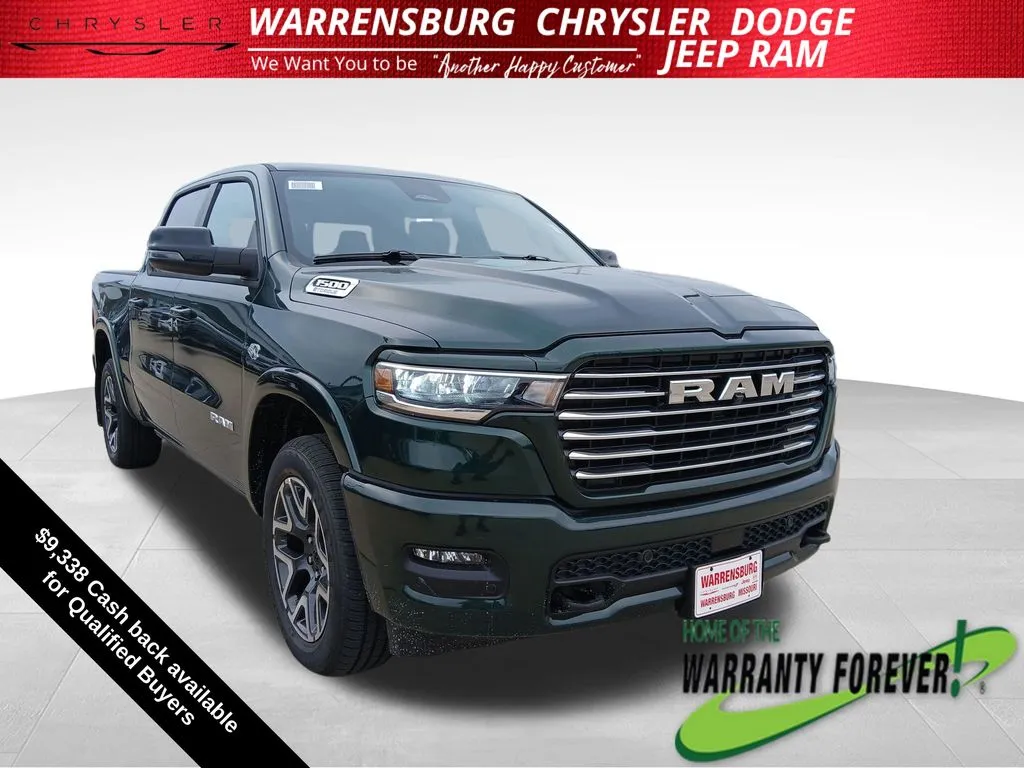 Green 2026 Ram 1500 Laramie for sale in Warrensburg, MO