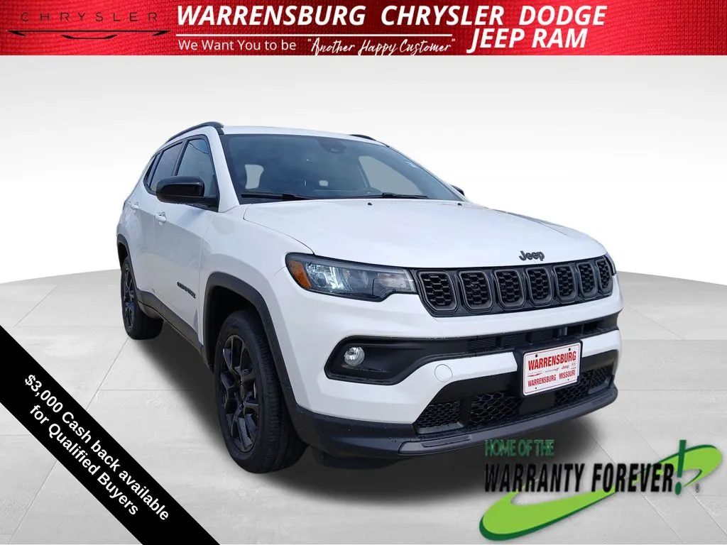 White 2026 Jeep Compass Latitude for sale in Warrensburg, MO