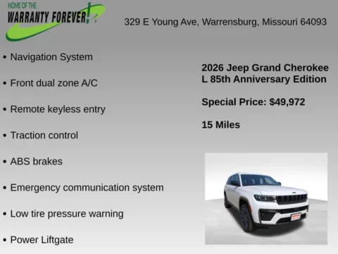 More photos of 2026 Jeep Grand Cherokee L Limited at Warrensburg CDJR, MO