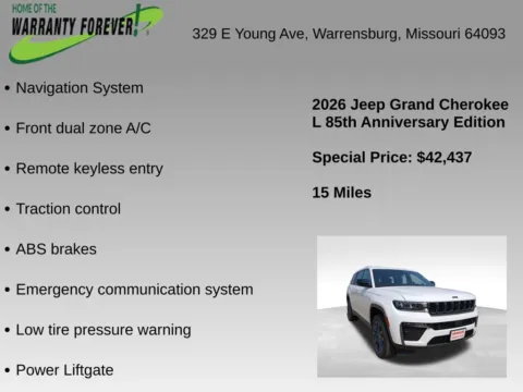 More photos of 2026 Jeep Grand Cherokee L Limited at Warrensburg CDJR, MO